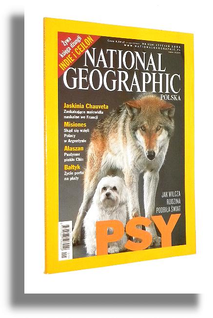 NATIONAL GEOGRAPHIC 1/2002: Pustynia Aaszan * Ghaty Zachodnie * Jaskinia Chauveta * Ewolucja psw * Uniecie - National Geographic Society