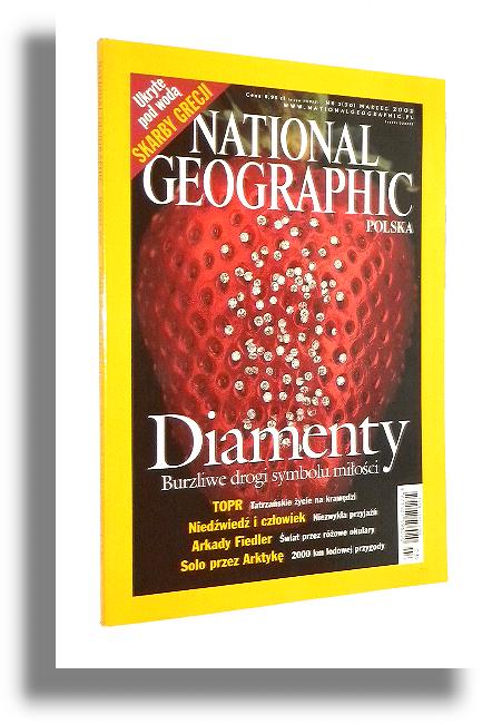 NATIONAL GEOGRAPHIC 3/2002: Fiedler * Diamenty * Borge Ousland * Skarby Grecji * Dunaj * Niedwiedzie * TOPR - National Geographic Society