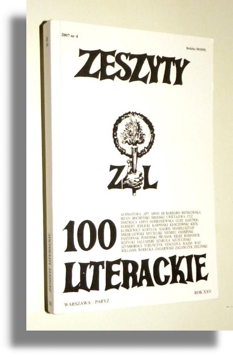 ZESZYTY LITERACKIE [Kwartalnik] - Nr 4 [100] / 2007