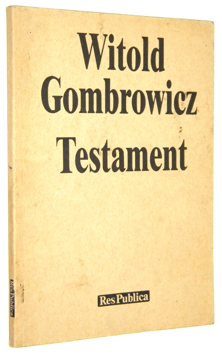 TESTAMENT - Gombrowicz, Witold